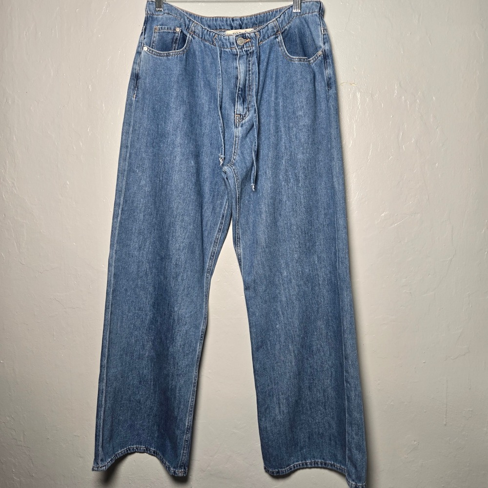 Mavi Merly Wide Leg Drawstring Jeans Blue Tencel Blend Relaxed Boho 32/29